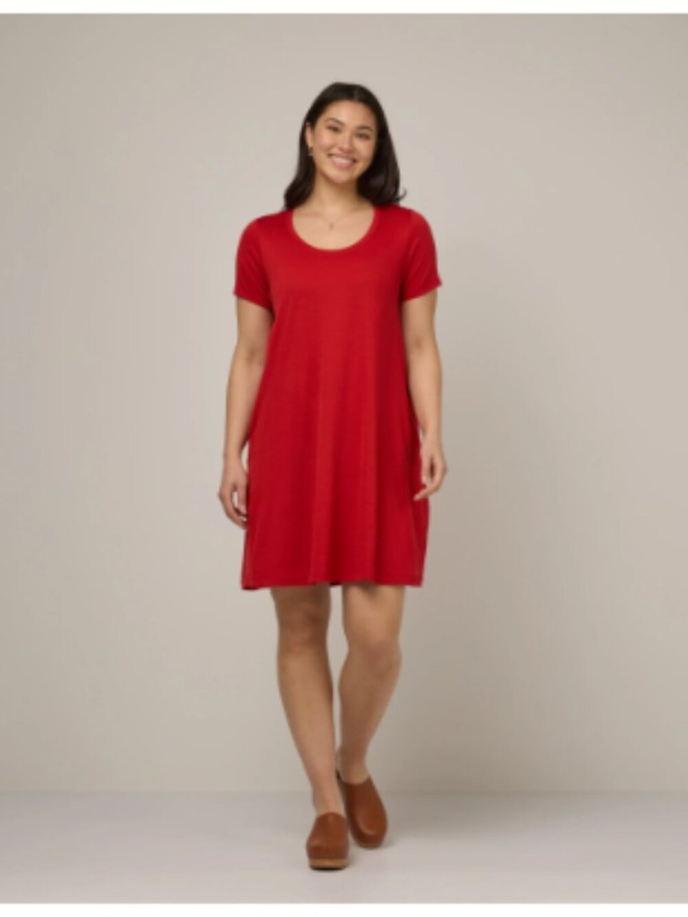 Wool& Maggie Swing Dress M Red Pomegranate Wool Medium